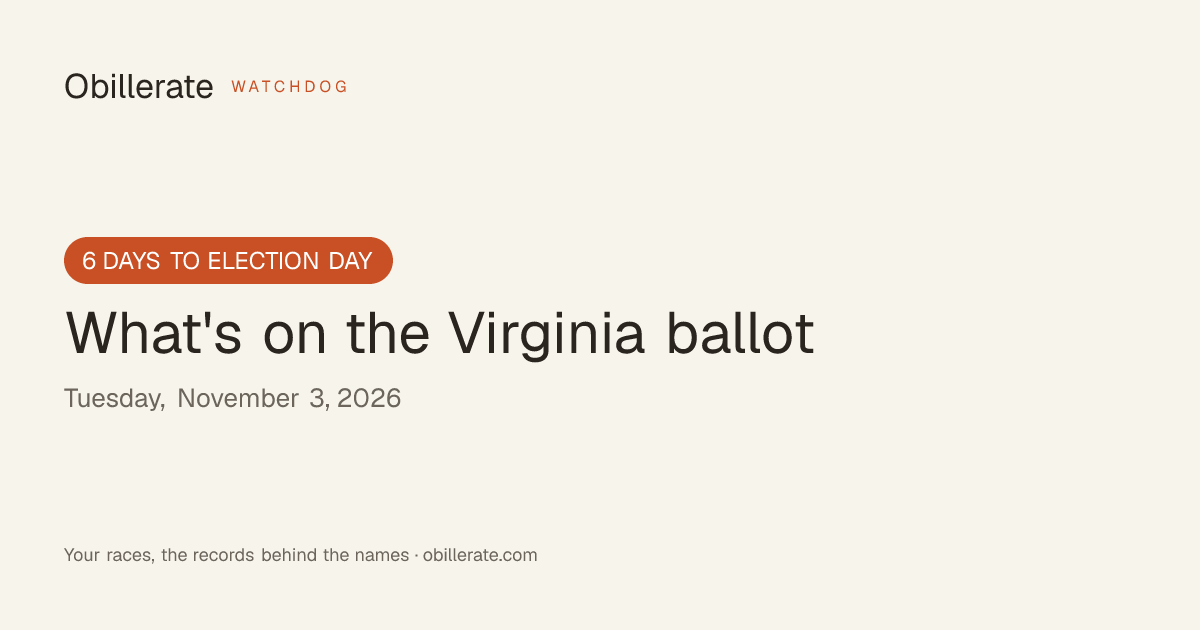 Virginia Election 2026: What's on the Ballot